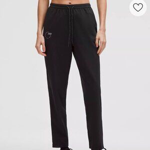Lululemon Mile Maker Run Crew Graphic HR Track Pant - Black - Size L - LW5GVQS